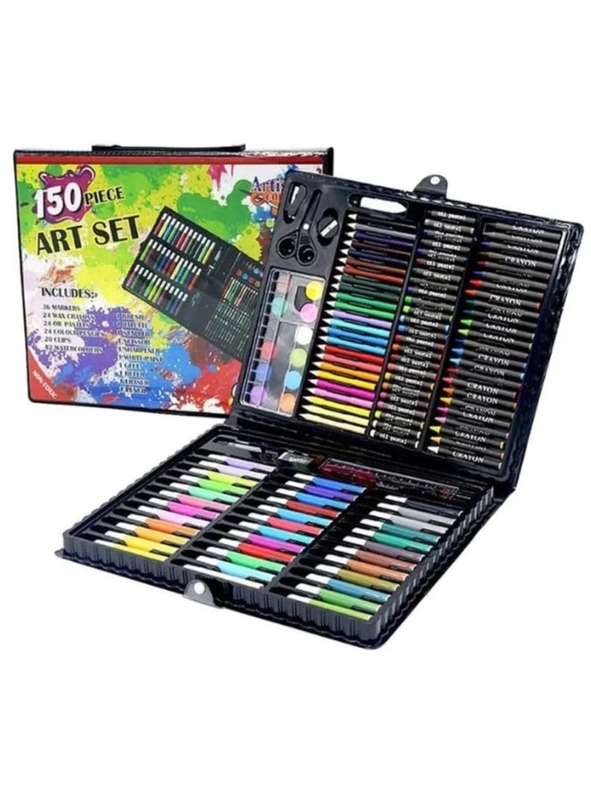 طقم أدوات فنية فاخرة مكون من 150 قطعة متعدد الألوان - Image 2